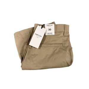 Kenneth Cole New York Men Chino Shorts Tan Techni-Cole Size 30 Khaki NEW